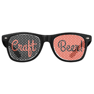 Craft Beer  Orange Black Retro Sunglasses