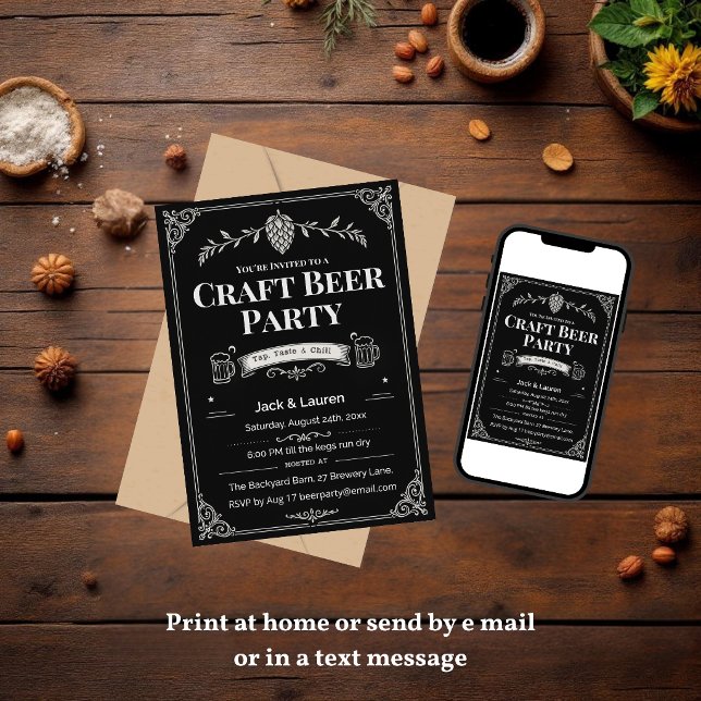 Craft Beer Party Invitation | Vintage Brewery  (Creator Uploaded)