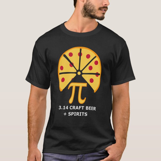 Craft Beer Pi Funny Mathematics Gift For Math Nerd T-Shirt (Front)