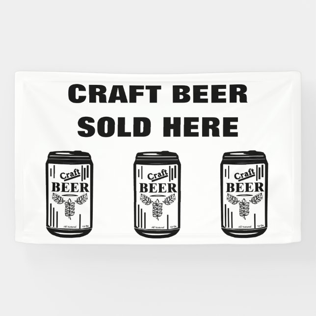 CRAFT BEER SOLD HERE A BANNER (Horizontal)