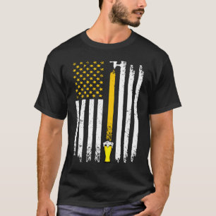 Craft Beer Vintage US Flag 4th July Brewery Beer T-Shirt