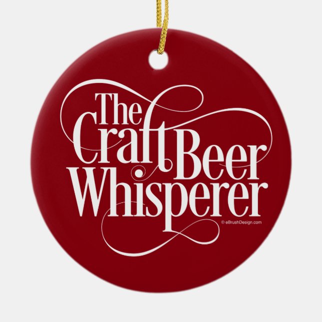 Craft Beer Whisperer Ceramic Tree Decoration (Front)