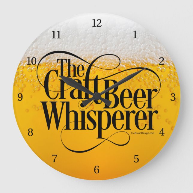 Craft Beer Whisperer Large Clock (Front)