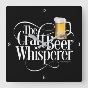 Craft Beer Whisperer Square Wall Clock