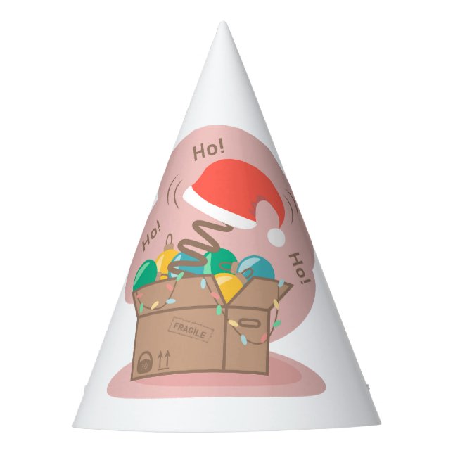 Craft box with Christmas decoration and Santa hat  (Front)