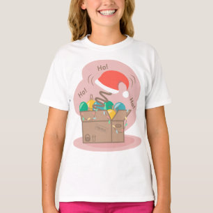 Craft box with Christmas decoration and Santa hat T-Shirt