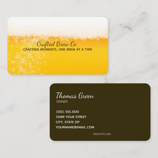🍺🥨 Craft Brewery Business Card (Front/Back)