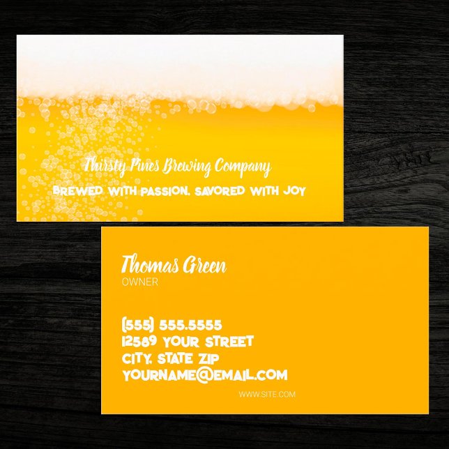 🍺 Craft Brewery Business Card (Craft Brewery Business Cards)