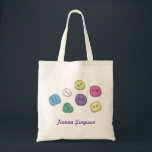 Craft Buttons Sewing Personalised Name Bag<br><div class="desc">Fun cartoon colourful buttons with polka dots on this shoulder canvas bag. Personalise with your name, the name of the girl you'd like to gift it to, or put whatever text you like... perhaps your business name, your team name... . craft bag text... whatever. Just type over the example name...</div>