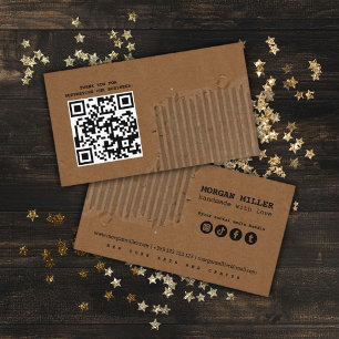 Craft Cardboard Ripped Paper Vintage Business Card