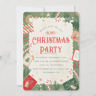 Craft Christmas Party Invitation