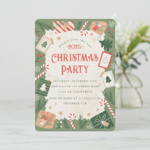 Craft Christmas Party Invitation