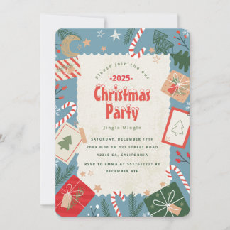 Craft Christmas Party Invitation