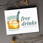 Craft Cocktail Funny Free Drinks Save the Date Announcement Postcard<br><div class="desc">Looking for a unique and unforgettable way to announce your wedding date? Look no further than our funny craft cocktail "Free drinks and we're getting married" save the date postcard! With its playful message, this postcard is sure to make your guests smile and set the tone for your big day....</div>