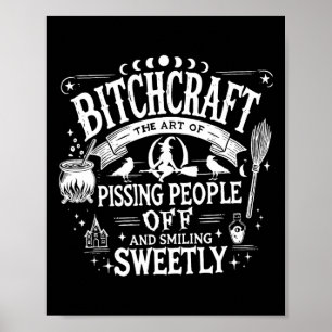 Craft Funny Witch Witchy Spooky Season Happy Hallo Poster