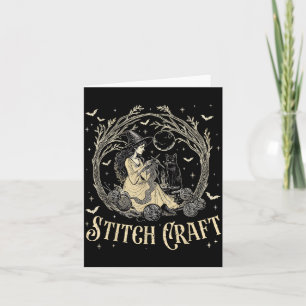 Craft M Witch Halloween Cat Witch Girls Trip Card