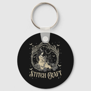 Craft M Witch Halloween Cat Witch Girls Trip Key Ring
