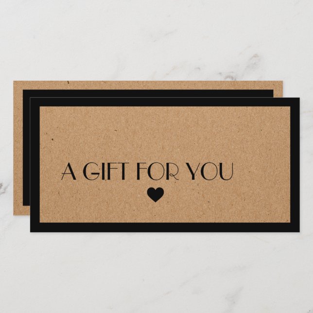 Craft Paper Heart Logo Gift Certificate (Front/Back)
