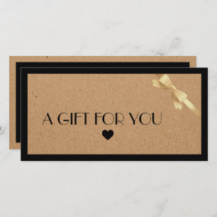 Craft Paper Heart Logo Gift Certificate