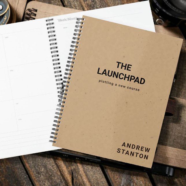 Craft Paper Modern Simple Boy Graduation Gift  Planner (graduation gift craft paper planner launchpad personalized elegant simple modern)