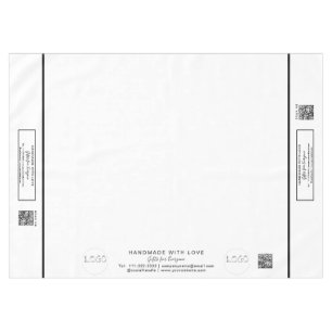 Craft Show Blush Sage 60 x 84 QR Code Tablecloth