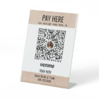 Craft Show Booth Display QR Code Pay Pedestal Sign