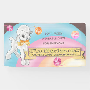 Craft show lamb sheep knitting crochet homespun banner