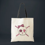 Craft Skull (Pink) Tote Bag<br><div class="desc">This one is for the ultimate crafter, the one who does it all!</div>