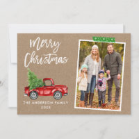 Craft Tape Brush Script Truck Kraft Christmas