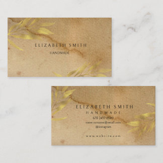 Craft Texture Gold Rustic Business Card