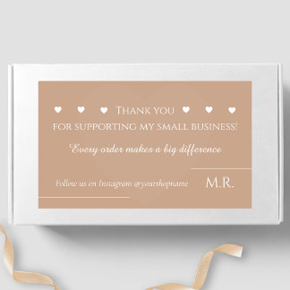 Craft Thank You Sticker | Custom Business Label