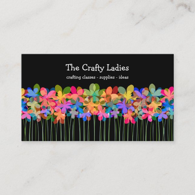Craft Theme Trendy Two Side Business Card (Front)