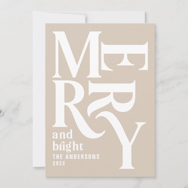 Craft vintage merry christmas announcement (Front)