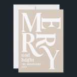 Craft vintage merry christmas announcement<br><div class="desc">craft vintage graphic typography merry christmas card. Part of a bold fun holiday collection.</div>