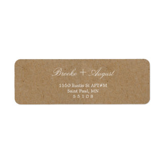 Craft White Font Return Address Labels