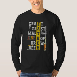 Craft Yeast Malt Hop Brew Beer Dad Brewing Father' T-Shirt