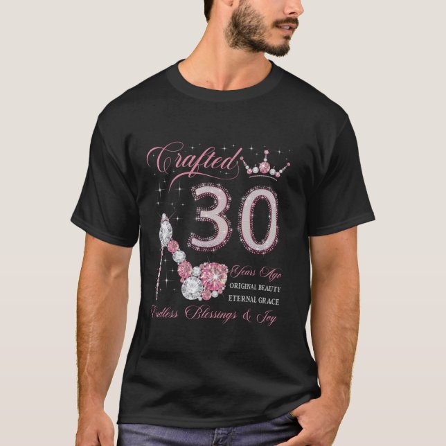 Crafted 30 Years Ago 30th Birthday 30 Years Old wo T-Shirt (Front)
