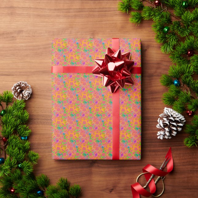 Crafted Floral Chainmail in Pink Wrapping Paper (Holiday Gift)
