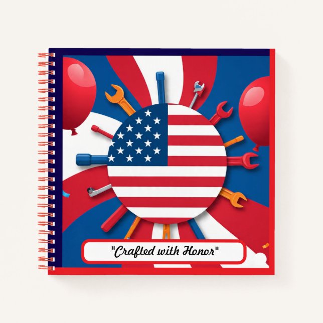 "Crafted with Care" Notebook (Front)