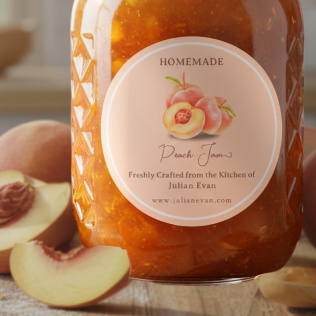 Crafted with Love Homemade Peach Jam Sticker (Crafted with Love Homemade Peach Jam Sticker)