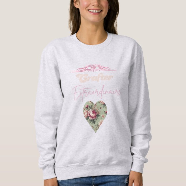 Crafter Extraordinaire Blush Heart Typography  Sweatshirt (Front)