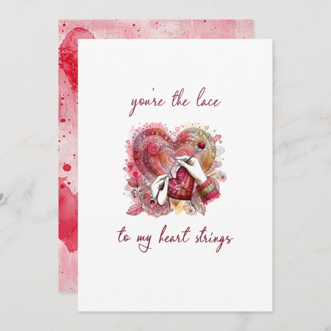 Crafter Lovers Valentine  Invitation (Front/Back)