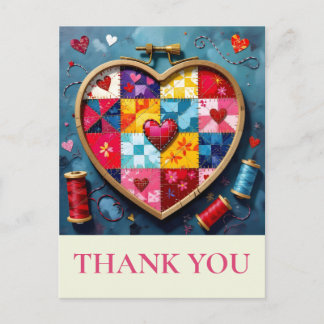 Crafter Quilting Sewing Thank you Postcard