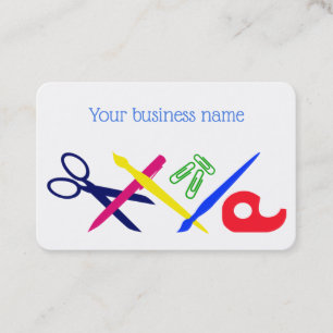 Crafting art tools, for craft, artist, teacher  business card