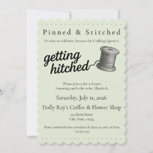 Crafting "Getting Hitched" Sewing Shower Invite