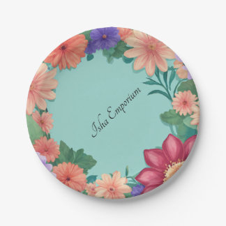 Crafting Paper Plates with Floral Motifs