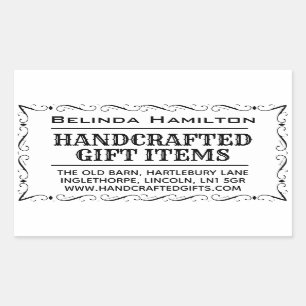 Crafting Product Name & Description on a Rectangular Sticker