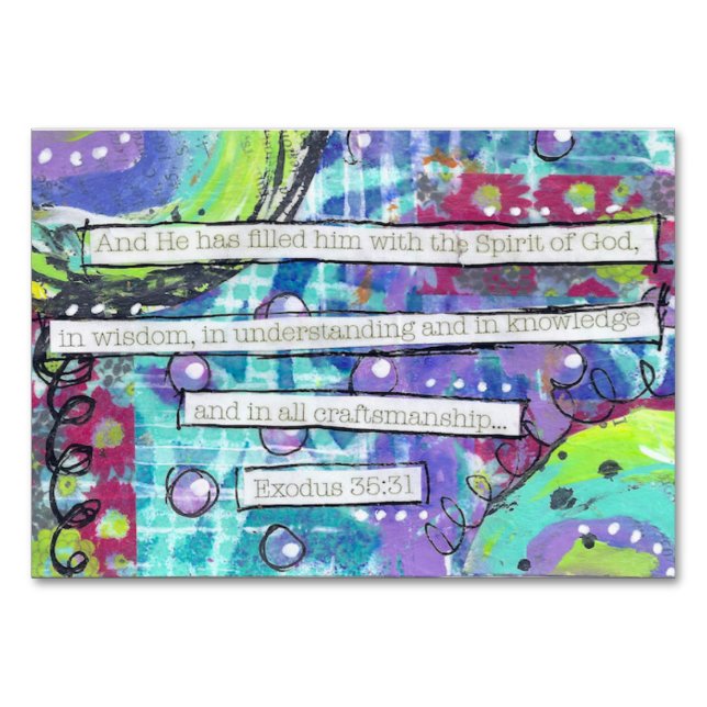 Craftmanship-Exodus 35:31 Table Number (Front)