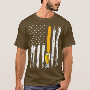 Crafts Beer American Flag USA 4th July Brewery Alc T-Shirt