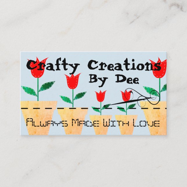 Crafts, Sewing, Hand Made Business Cards (Front)